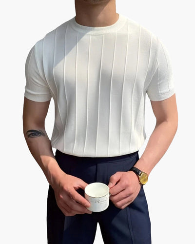 Camille | Dames T-Shirt van Linnen Katoen met Relaxed Fit en Ribbelstructuur 3