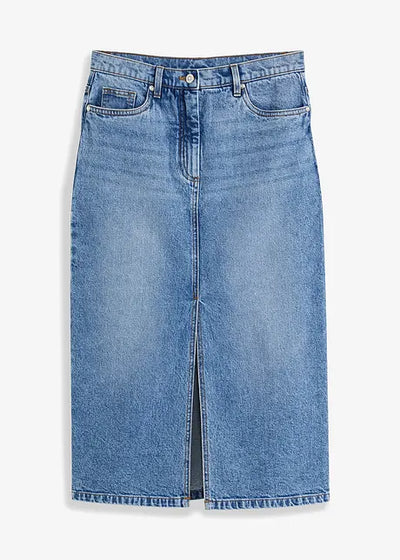 Anaïs | Dames Denim Midirok met Split