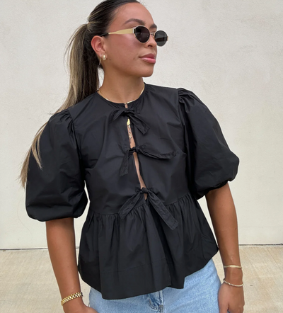 Emma | Dames Blouse Lichtgewicht Katoenmix met Streepdesign en Pofmouwen 7