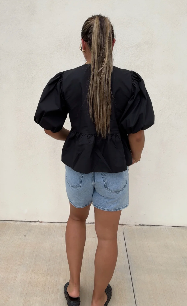 Emma | Dames Blouse Lichtgewicht Katoenmix met Streepdesign en Pofmouwen 8