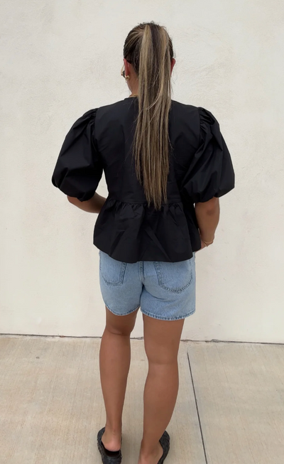 Emma | Dames Blouse Lichtgewicht Katoenmix met Streepdesign en Pofmouwen 8