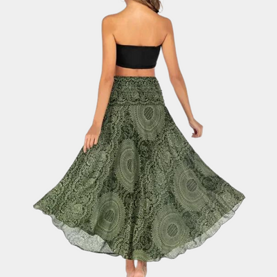 Jessa | Dames Maxi Rok van 100% Viscose met Bohemien Print en Elastische Tailleband 5