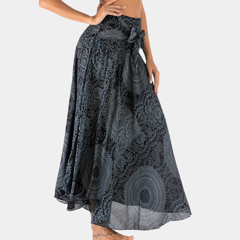 Jessa | Dames Maxi Rok van 100% Viscose met Bohemien Print en Elastische Tailleband 6