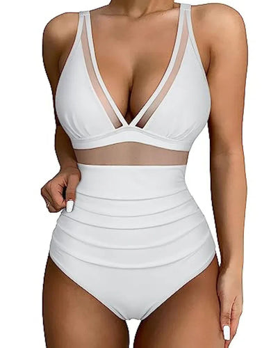Kate | Dames Badpak Hoog Taille met Shaping Effect en Mesh Inzet 5