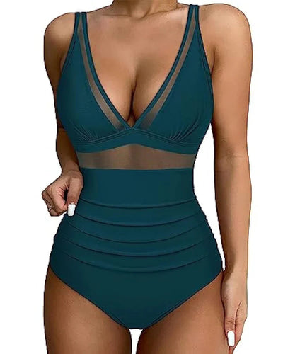 Kate | Dames Badpak Hoog Taille met Shaping Effect en Mesh Inzet 8